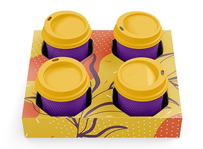 4 Compartments Printed